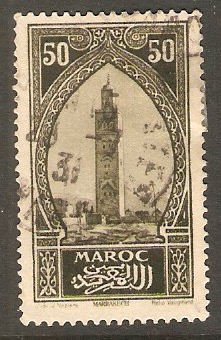 French Morocco 1923 50c Blackish green. SG138.